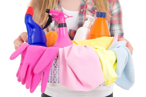 Deep cleaning kitchen surfaces during tenancy handover