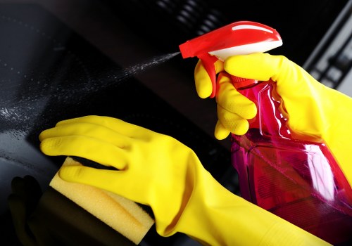 Trained carpet cleaning staff preparing equipment safely